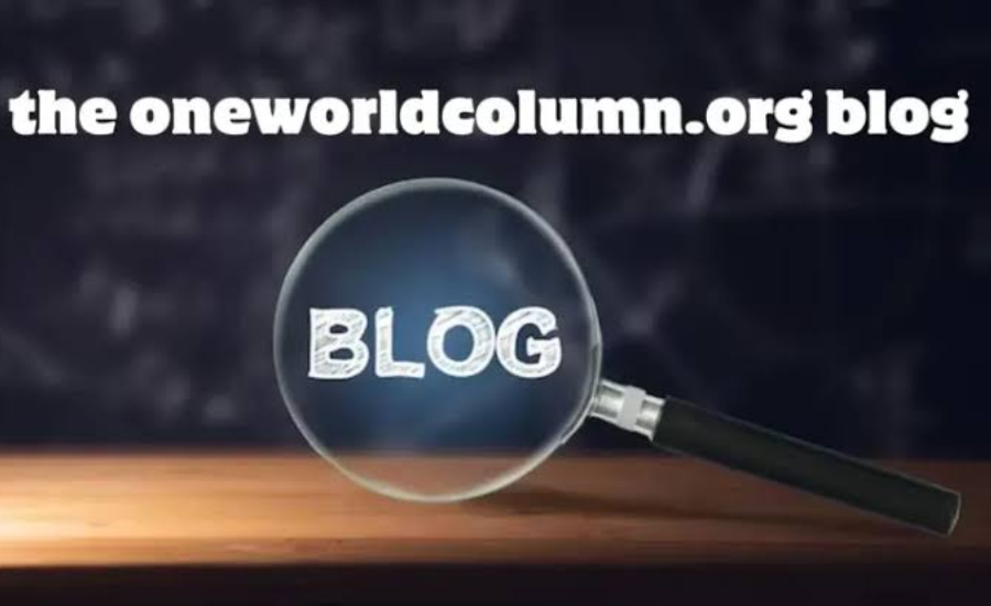 The One World Column.Org #Blog: A Worldwide Voice For Change